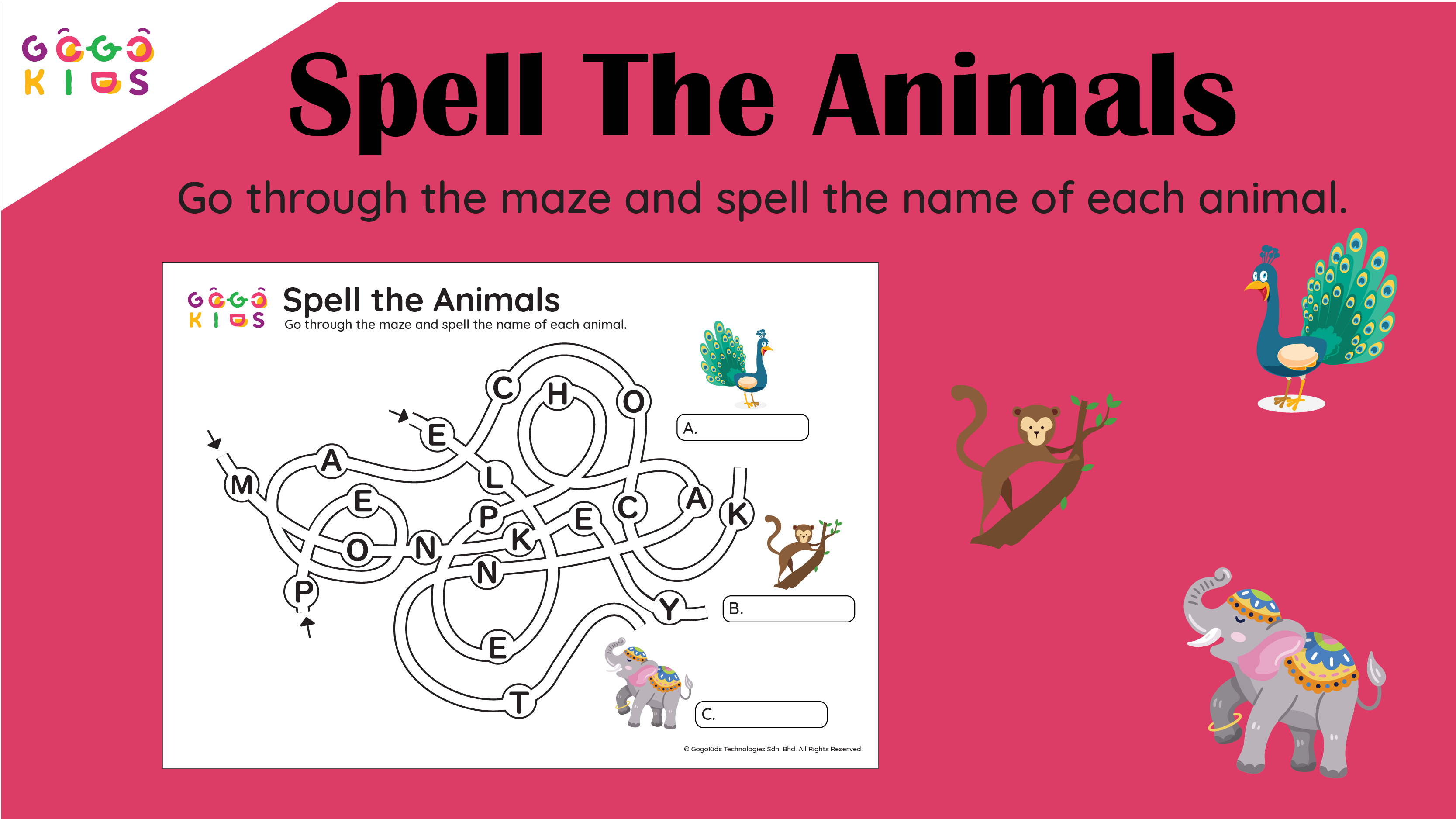 Words and Numbers: Spell the Animals