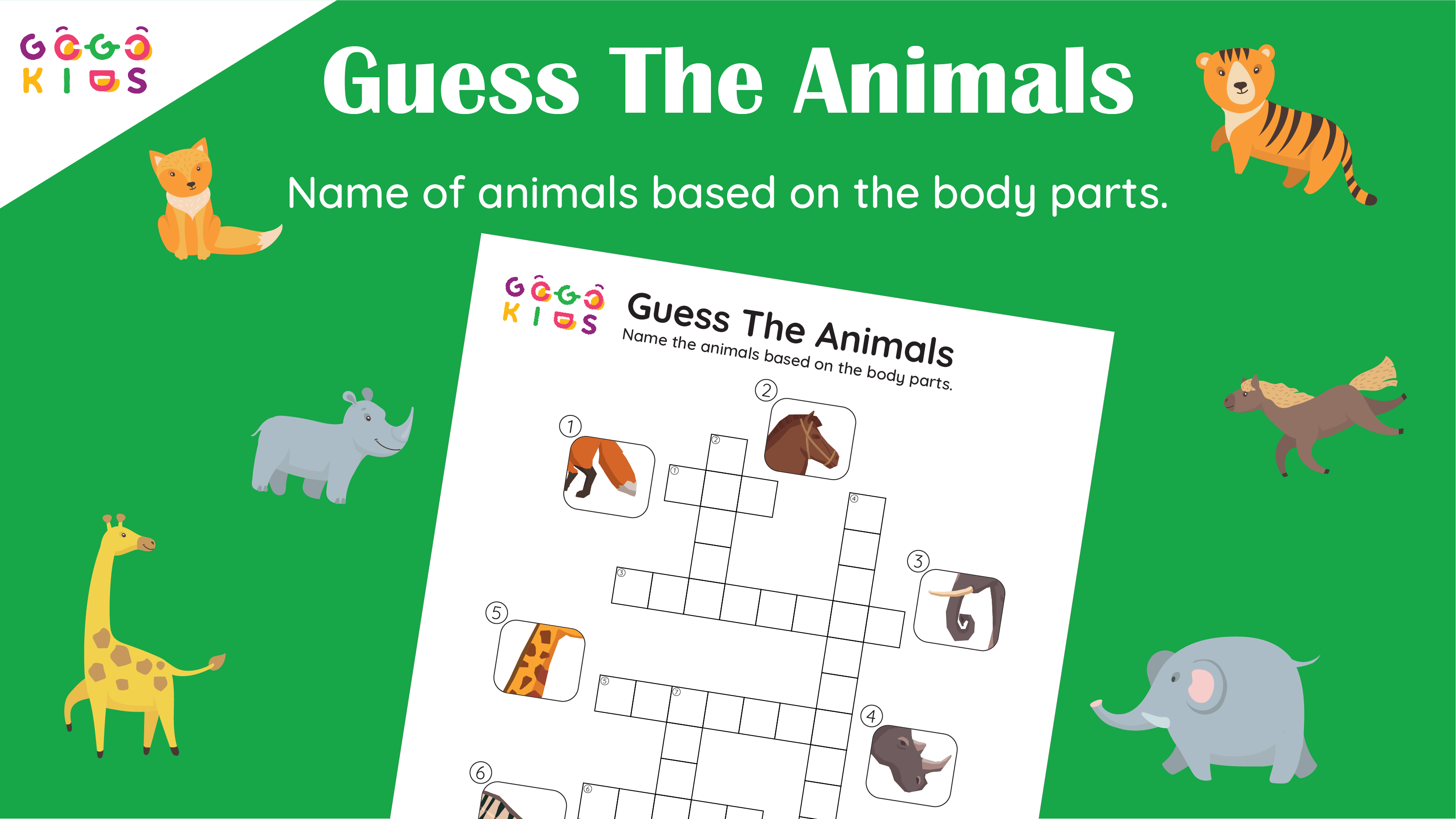 Words and Numbers: Guess The Animals