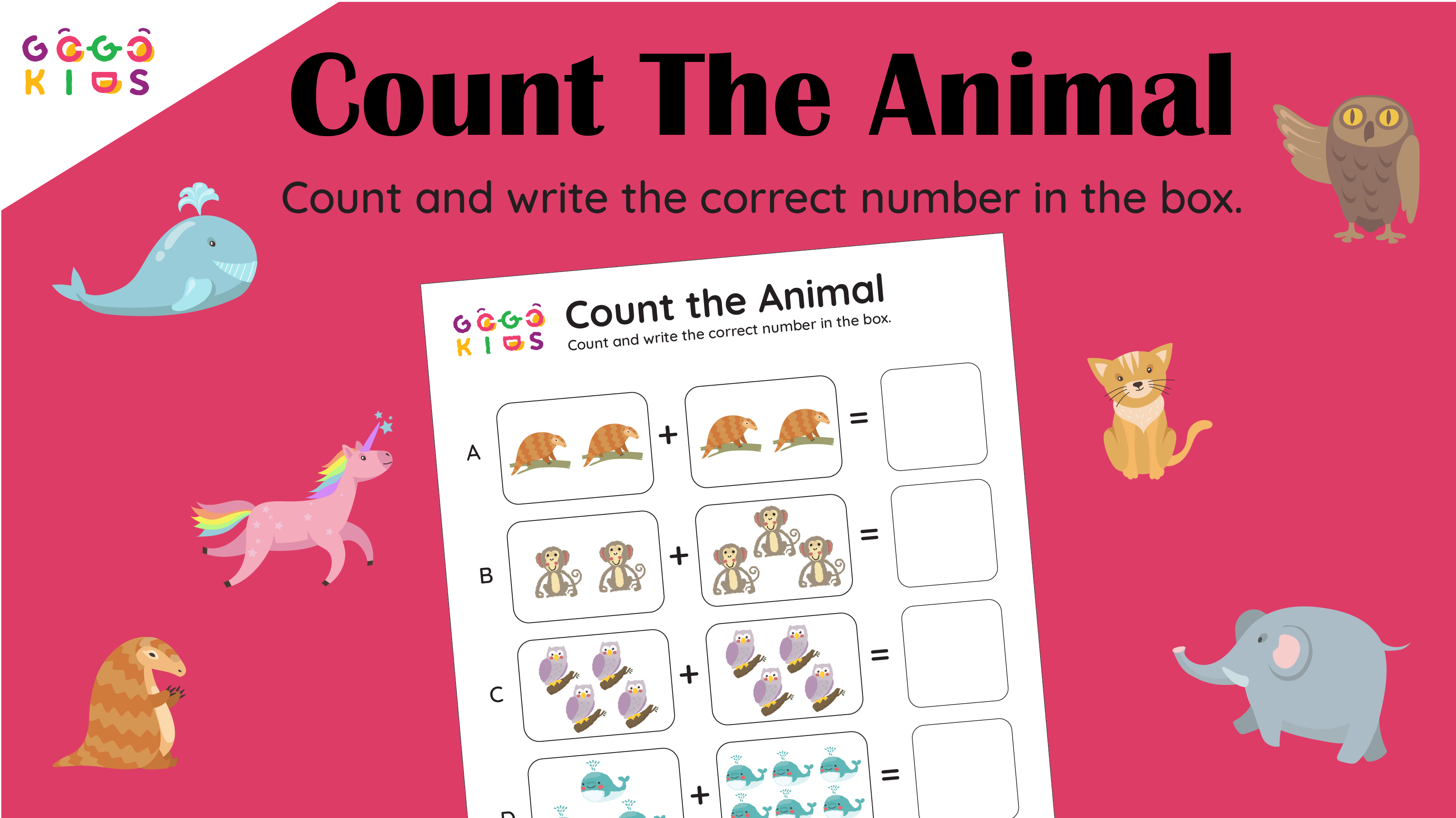 Words and Numbers: Count the Animal