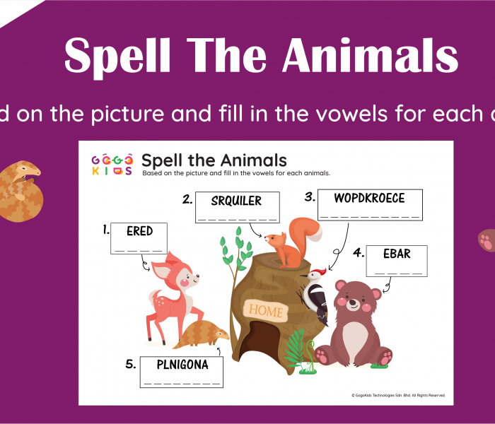 Words and Numbers: Spell the Animals
